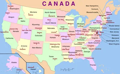Подробная топографическая карта США. Соединенные Штаты Америки – детальная  топографическая карта | Auto-Maps.com | Карты всех стран мира