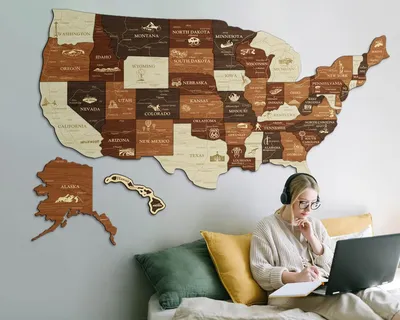 Скретч карта Соединенных Штатов Америки My Map USA в тубусе купить в Киеве  | My Gift