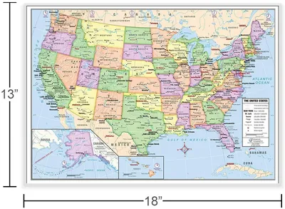 Карта США на русском языке с городами. Карта штатов США, карта Америки —  Туристер.Ру