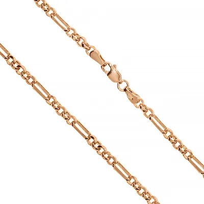 Золотая цепочка плетение Картье (Фигаро) (арт. 103546) цена - 18182.88 грн,  фото - купить в интернет-магазине Золотая Королева