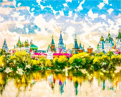 Купить Картина \"Новосибирск\", нарисованная акриловыми красками на холсте (в  рамке), 18 х 24 см в Новосибирске, цена, недорого - интернет магазин  Подарок Плюс
