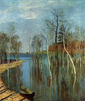Левитан Исаак Ильич. Шедевр Живописного пейзажа. Весна. Большая вода. 1897  | Искусство и успех