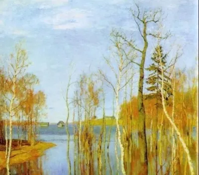 Сочинение по картине Исаака Левитана \"Весна. Большая вода\" - презентация 4  класс