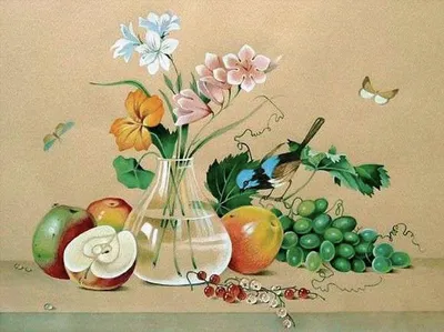 Сочинение-описание по картине Ф. Толстого \"Цветы, фрукты, птица\". 5 класс |  Образование. Красота. Здоровье. | Дзен