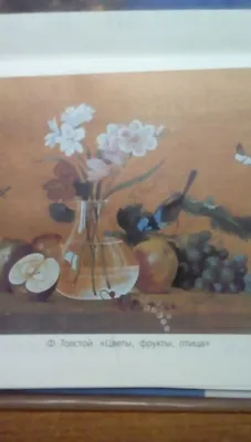 смотрите картину Федора Толстого цветы фрукты птица Какие предметы  изобразил художник раз обратите - Школьные Знания.com