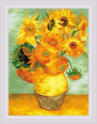 Набор для вышивания «Подсолнухи» по мотивам картины В. Ван Гога – купить в  интернет-магазине РИОЛИС (2032)