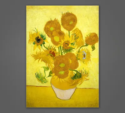 Картина маслом по мотивам картины Ван Гога \"Подсолнухи\" №602715 - купить в  Украине на Crafta.ua