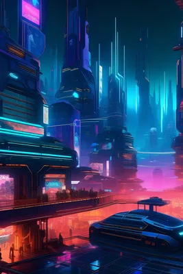 Киберпанк-город с голограммами / Cyberpunk City wi... | Gallery