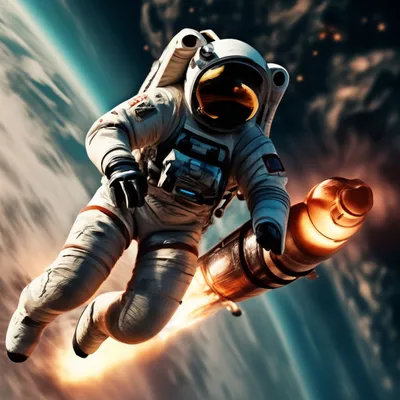 Картинка космонавта в космосе фотографии