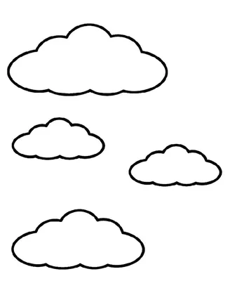 Online coloring pages Coloring Облачка Контур облака, Coloring Download and  print free.