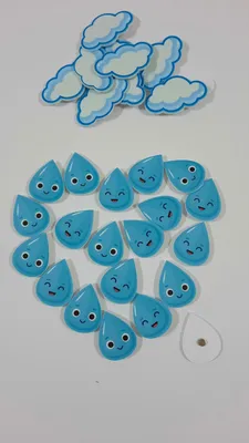 Картина Голубые облачка для детей №s32832 на холсте в интернет-магазине  картин Walldeco