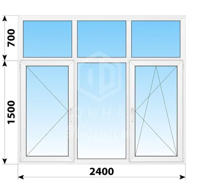 Двухстворчатое ПВХ окно с открывной и глухой створками купить в Витебске в  рассрочку, цены