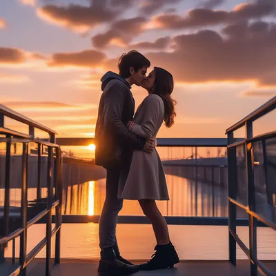 Картинка парень и девушка целуются фотографии