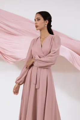 Деловое платье с запахом - артикул B451526, цвет PASTEL - купить по цене  3959 руб. в интернет-магазине Baon