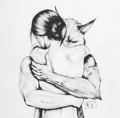Картинка волк обнимает девушку фотографии