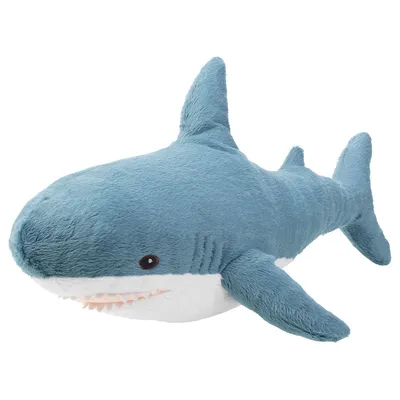 Ikea BLAHAJ -мягкая игрушка,акула, 55 см,плюшевый - купить с доставкой по  выгодным ценам в интернет-магазине OZON (844442037)