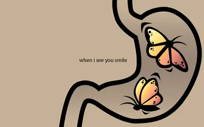 Печатный постер \"Butterflies in my stomach\" (\"Бабочки в животе\"), формат А4  в магазине «MyGreenPrints» на Ламбада-маркете