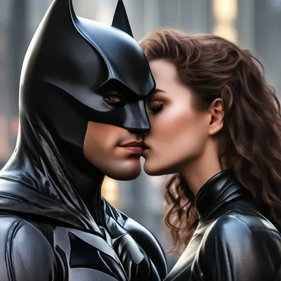 Бэтмен и женщина кошка. Batman and Woman Cat. 40х50 см. Картина на холсте.  (ID#868485532), цена: 300 ₴, купить на Prom.ua