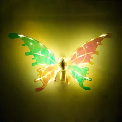 Электрические крылья бабочки для девочек с музыкальными огнями, светящиеся  блестящие наряды, движущиеся сказочные крылья для дня рождения, свадьбы,  Рождества | AliExpress