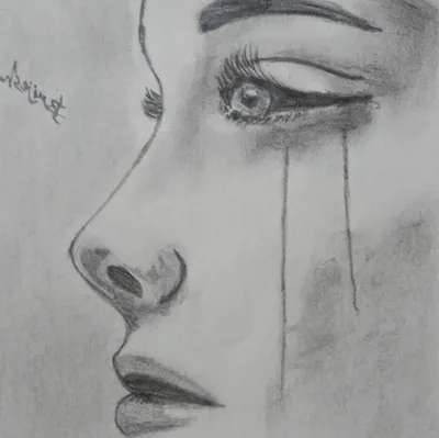 Раскраска девушка плачет. Девушка плачет, потому что сильно обижена. Онлайн  раскраски.