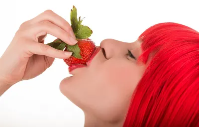 Girl with strawberries Stock Photo by ©evarlamov 34695535
