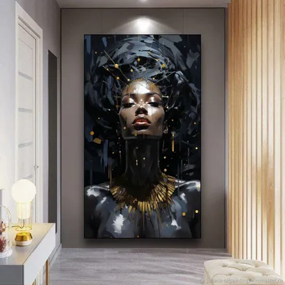 Картина маслом Африканская девушка Современная картина на стену в дом в  интернет-магазине Ярмарка Мастеров по цене 54060 ₽ – PAZQ2BY | Картины,  Санкт-Петербург - доставка по России