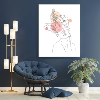 Интерьерная картина Арт Девушка на холсте, на стену 70x110 см - купить по  низкой цене в интернет-магазине OZON (307593157)