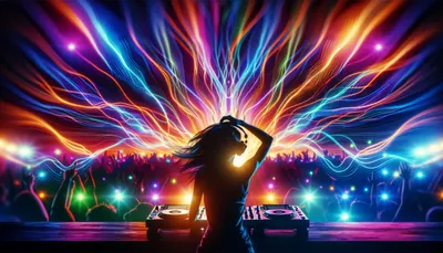 Vibrant DJ Party Scene HD Wallpaper by QuantumCurator