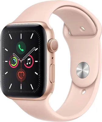 Amazon.com: Apple Watch Series 5 (GPS, 40MM) - Gold Aluminum Case with Pink  Sand Sport Band (Renewed) : Electronics