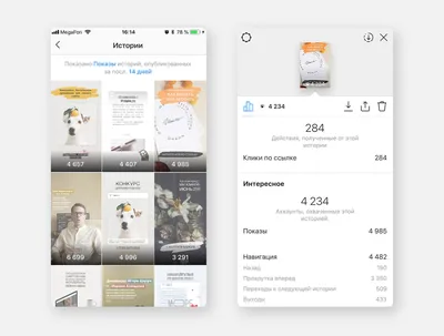 Статистика сторис в Инстаграме