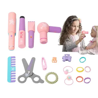 Детский игровой набор для парикмахерской, деревянные игрушки для укладки,  для принцессы, ролевые игры, игрушки для детского сада, для раннего  обучения дома в детском саду | AliExpress