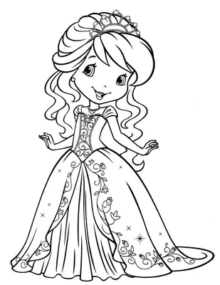 Принцесса (Princess) | Простые раскраски для детей 4, 5, 6 лет: 22  разукрашки