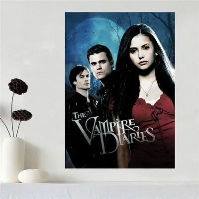 Тканевый постер на заказ с изображением дневников вампира, настенный  тканевый плакат с надписью из шелковой ткани с принтом SQ0604 | AliExpress