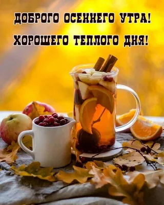 Осень. Доброе утро! Картинки со словами и стихами красивые - С добрым утром!  Хорошего дня и вечера! осенние открытки с надписями, ст… | Доброе утро,  Открытки, Осень