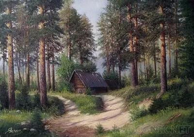 Мария Лукашевич - Домик в лесу, 30×40 см: Описание произведения | Артхив