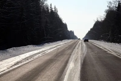Зимняя дорога из машины (92 фото) - 92 фото