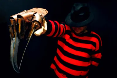 Мужской костюм для косплея Фредди Крюгер P-Js, трикотажный топ в красную  полоску, маска, реквизит на Хэллоуин | AliExpress