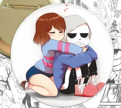 001024 значок Андертєйл Фриск и Санс Undertale Frisk Sans купить доставка  по Украине цена отзывы - Ayashi