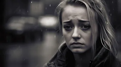 женщина грустит под дождем, фотографии грустных людей, грустный, грусть фон  картинки и Фото для бесплатной загрузки