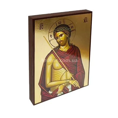 Христианская икона \"Жених Иисуса Христа\" на дереве с синим фоном –  Agiografia Icons