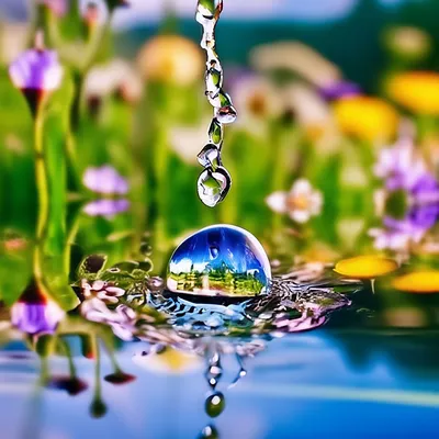 капли воды на синем фоне, вода, капли, фон фон картинки и Фото для  бесплатной загрузки