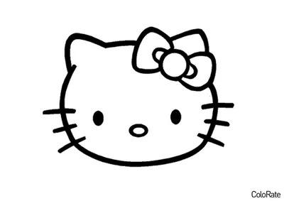 Раскраска Портрет Хелло Китти распечатать - Hello Kitty