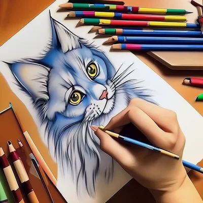 Как нарисовать морду кота карандашом | Рисунок для начинающих поэтапно -  YouTube