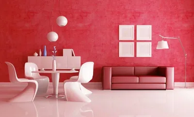 Красный цвет в интерьере | палитра сочетаний оттенков красного в комнатах