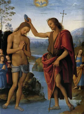 Вольф Траут - Крещение Иисуса Христа с портретом цистерцианского  монаха-донатора, 1517: Описание произведения | Артхив