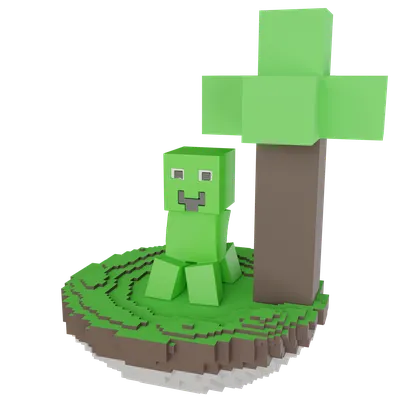 Файл STL Скульптура крипера Minecraft Happy Sculpture 🗿・Дизайн 3D принтера  для загрузки・Cults
