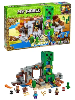 Конструктор My World Шахта крипера Minecraft / 852 детали / игрушки  Майнкрафт - купить с доставкой по выгодным ценам в интернет-магазине OZON  (699001272)