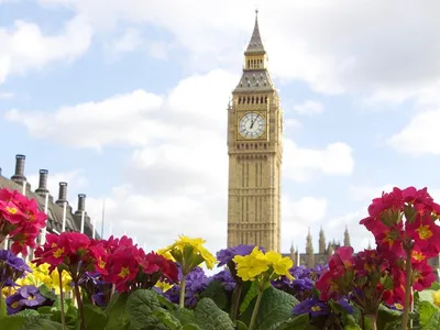 Обои лондон, би бен, london, big ben, вечер, река, здания, вид сверху, чб  картинки на рабочий стол, фото скачать бесплатно
