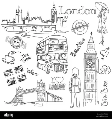 Картинки Лондона для срисовки (29 фото) - shutniks.com