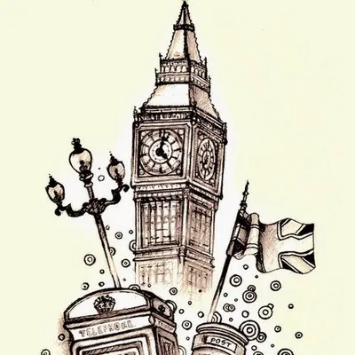 Лондон рисунок карандашом - 67 фото